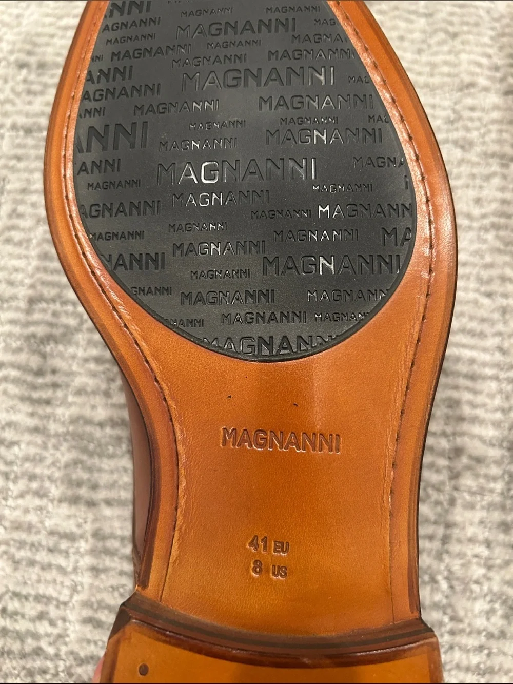 Magnanni Maxon Chestnut Brown Double Monk Strap Oxfords 8